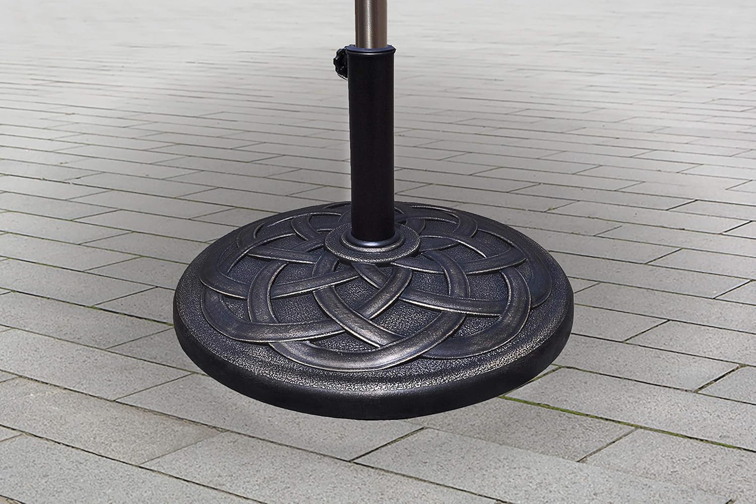 Backyard Expressions Umbrella Base - 21 Pound Heavy-Duty Design in Elegant Bronze Finish