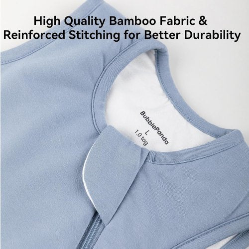 BubblePanda Bamboo Sleep Sack - Soft 2-Way Zipper Toddler Blanket for Ages 24-36 Months | 1.0 Tog