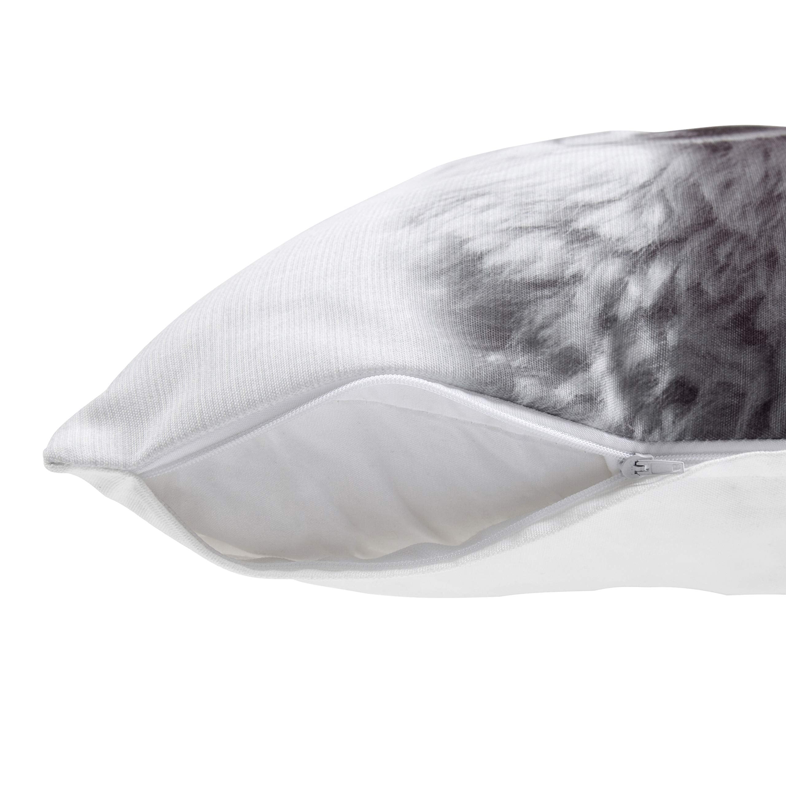 Kate and Laurel Como Decorative Alpaca Print Square Throw Pillow Cover, 18x18, White