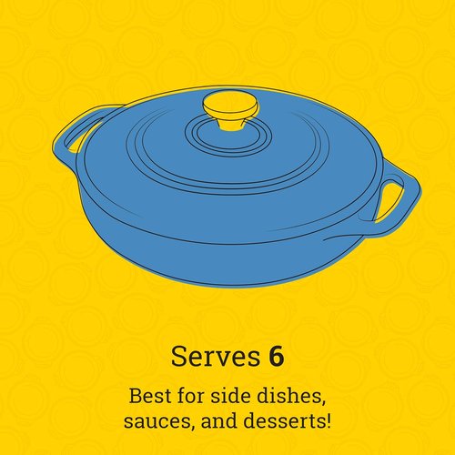 Lodge Essential Enamel Braiser - Induction-Safe & PFAS-Free Cookware - 3.5 Quart, Caribbean Blue | Oven-Safe Up to 500°F