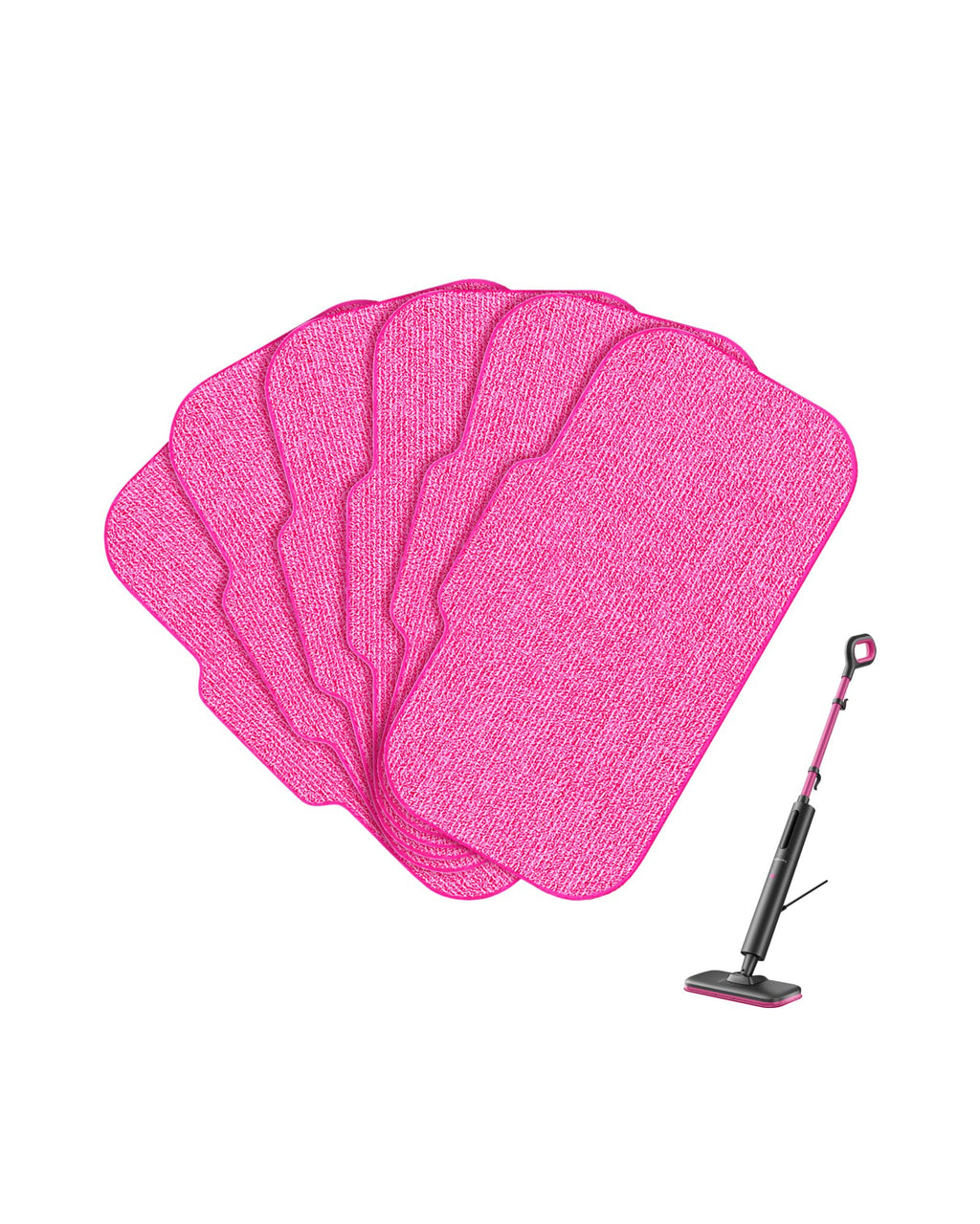 Schenley 6-Pack Microfiber Pads for Steam Mop Cleaner, Washable and Reusable Replacement Mop Pads, Accessories Compatible with Schenley Steam Mop SLFCSM054