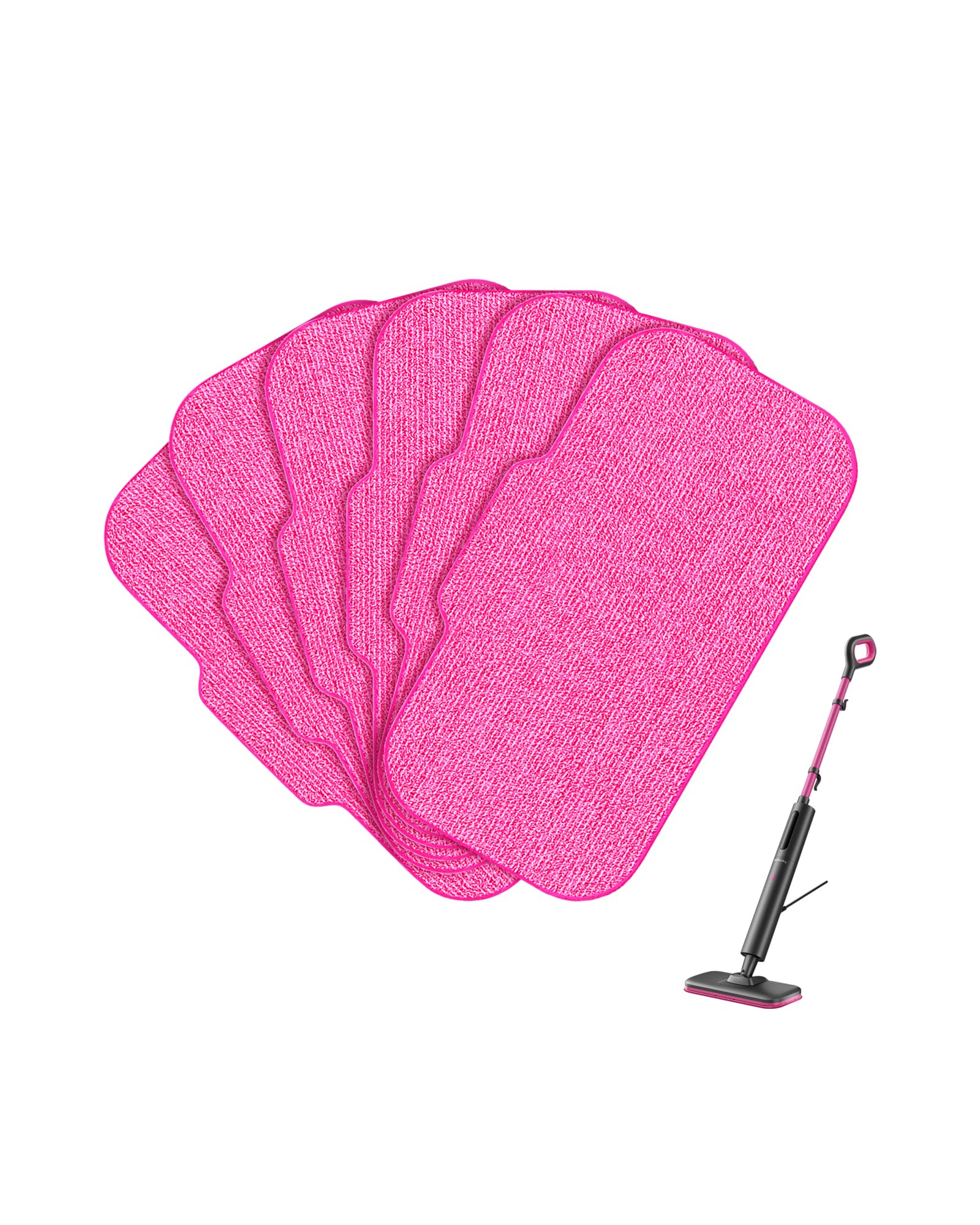 Schenley 6-Pack Microfiber Pads for Steam Mop Cleaner, Washable and Reusable Replacement Mop Pads, Accessories Compatible with Schenley Steam Mop SLFCSM054