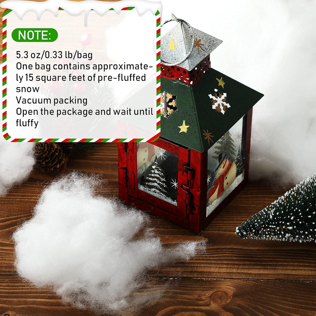Tatuo 5 Oz Fake Snow - Fluffy Artificial Cloud for Winter Decor | Perfect for Christmas Trees & Nativity Scenes