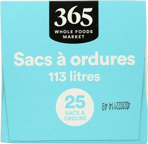 365 by Whole Foods Market | Flextra Strength 30 Gallon Drawstring Trash Bags - 25 Count