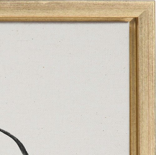 Kate and Laurel Sylvie Wall Art - Modern Circles Framed Canvas Set, 2 Piece 18x24 Gold Decor