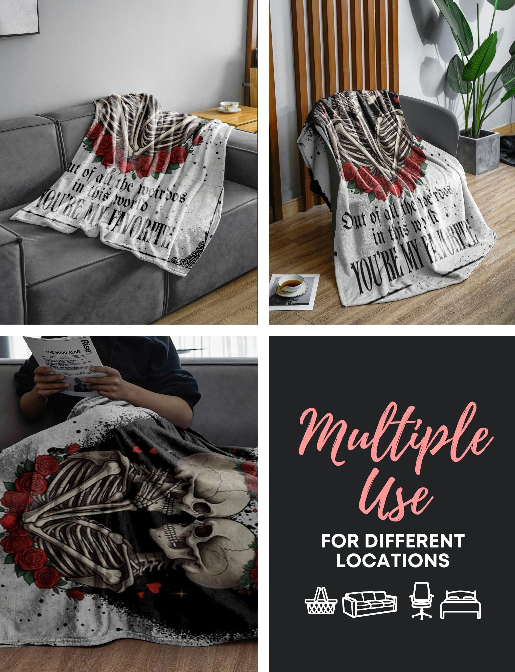 Huglanket Gifts for Men, Women, Him, Her, Wedding Anniversary Blanket for Wife, Husband, Boyfriend, Girlfriend, I Love You Gift for Couples, 60" x 80"
