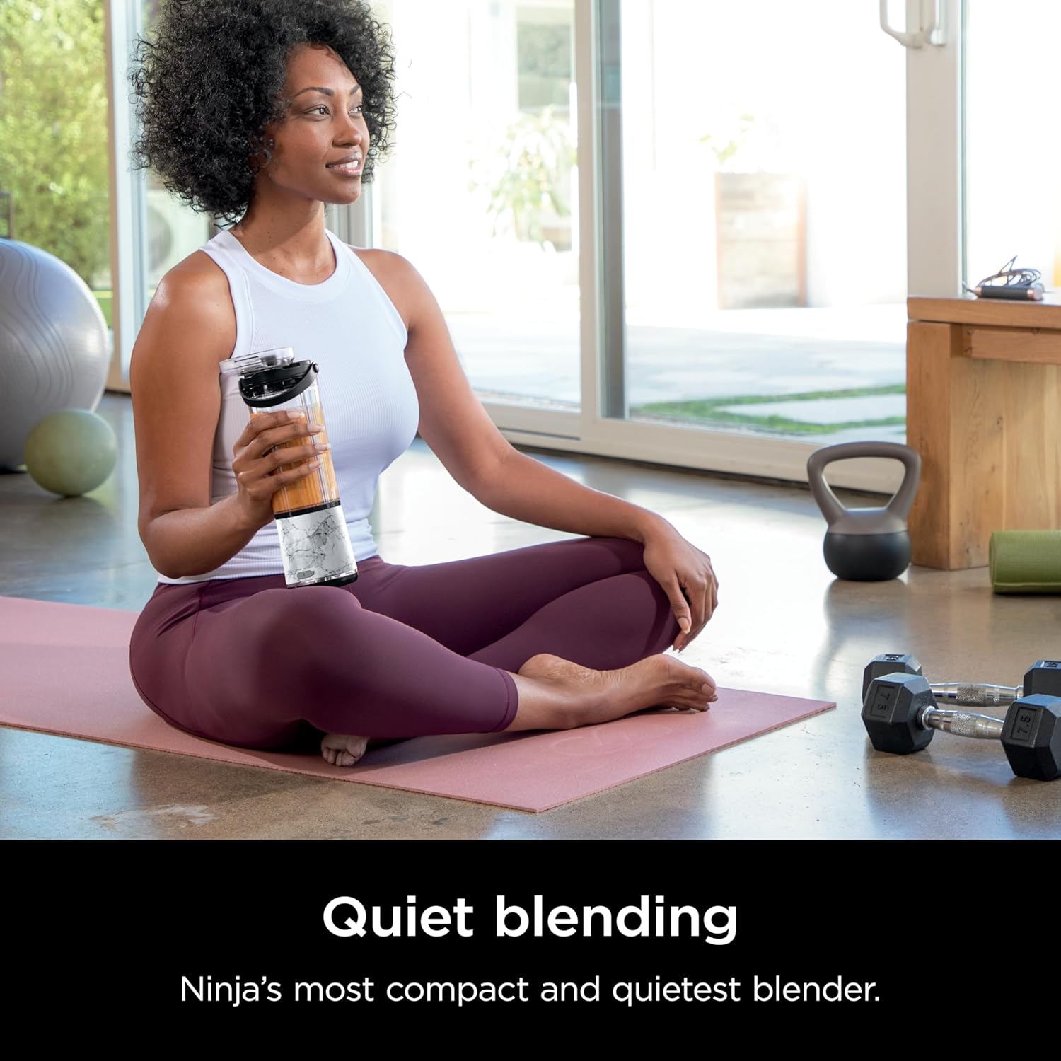 Ninja Blast Portable Blender - Cordless 18oz Personal Blender for Shakes & Smoothies | BPA Free, USB-C Rechargeable, Marble White