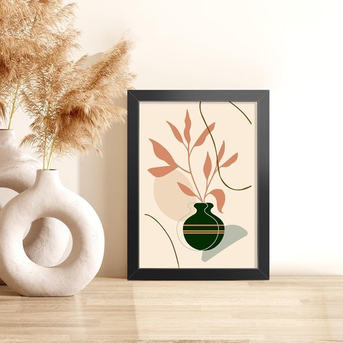 LaVie Home 6x8 Picture Frame - Classic Black Wall Display Frame with HD Plexiglas | Vertical & Horizontal Use