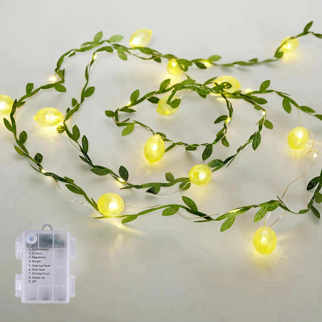 Skiennix Lemon Decor String Lights - 10FT 30LEDs Battery Operated Fairy Lights for Bedroom & Garden | Waterproof, 8 Modes