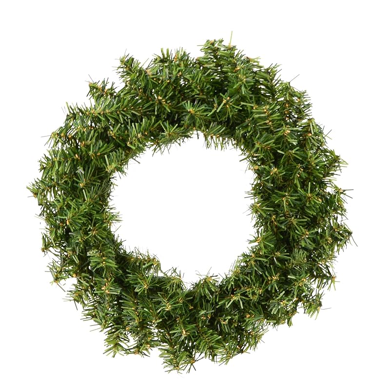 Vickerman 10" Unlit Mini Pine Artificial Christmas Wreath with 90 PVC Tips, Customizable for Holiday Décor, Perfect for Small Areas, 6 Per Pack