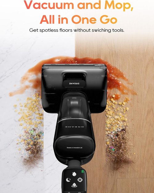 DREAME Aero Wet & Dry Vacuum Cleaner - All-in-One Mop with Self-Cleaning & 35 Min Runtime for Pet Owners