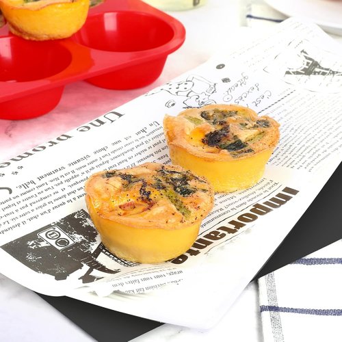 CAKETIME Silicone Muffin Pan - 12-Cup Nonstick Baking Tray Set | Food-Grade Silicone, 3 Pack