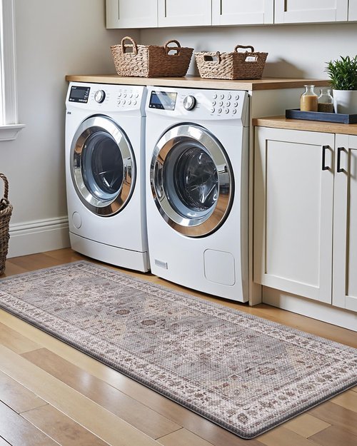 LUMI Anti Fatigue Kitchen Mat, Waterproof & Stain-Resistant Cushioned Standing Mat, Non-Slip Comfort Rug for Kitchen, Sink, Laundry, Home Office, 24" x 59", Grey
