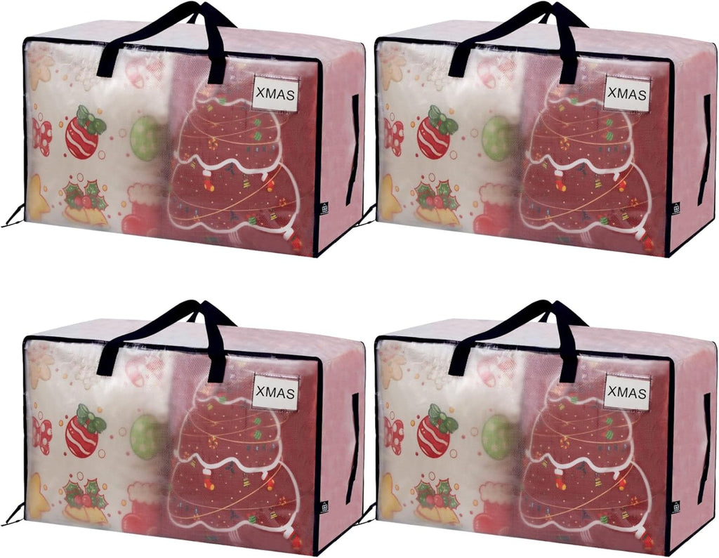 VENO Extra Large Moving Bags - 4 Pack Heavy Duty Storage Totes with Reinforced Handles & Strong Zippers