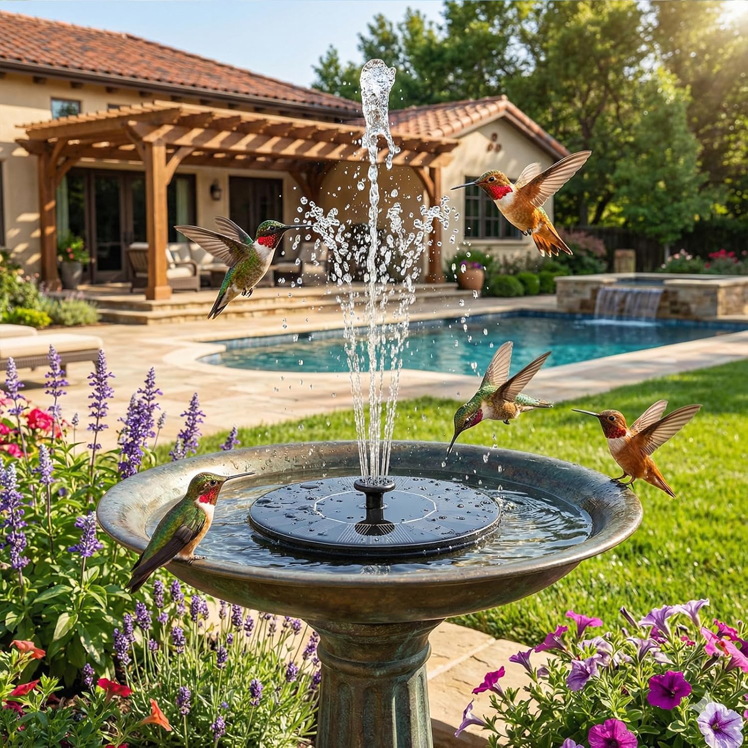 Yeomi Solar Fountain - Floating Water Pump for Bird Bath | Eco-Friendly, No Battery Needed, Easy to Use