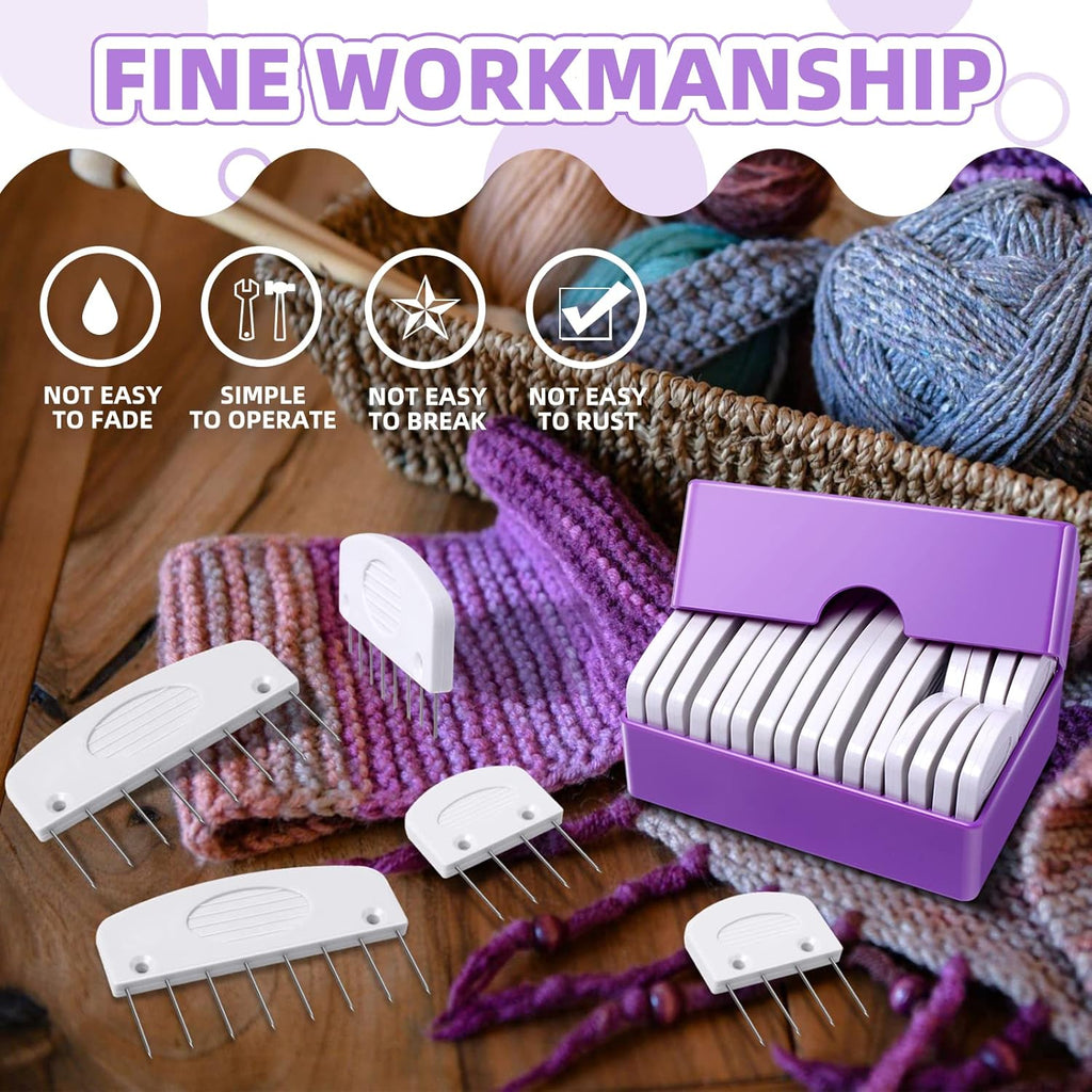 Skiennix Knit Blockers & Pins Kit - 20Pcs for Perfectly Blocking Knitting, Crochet & Lace Projects
