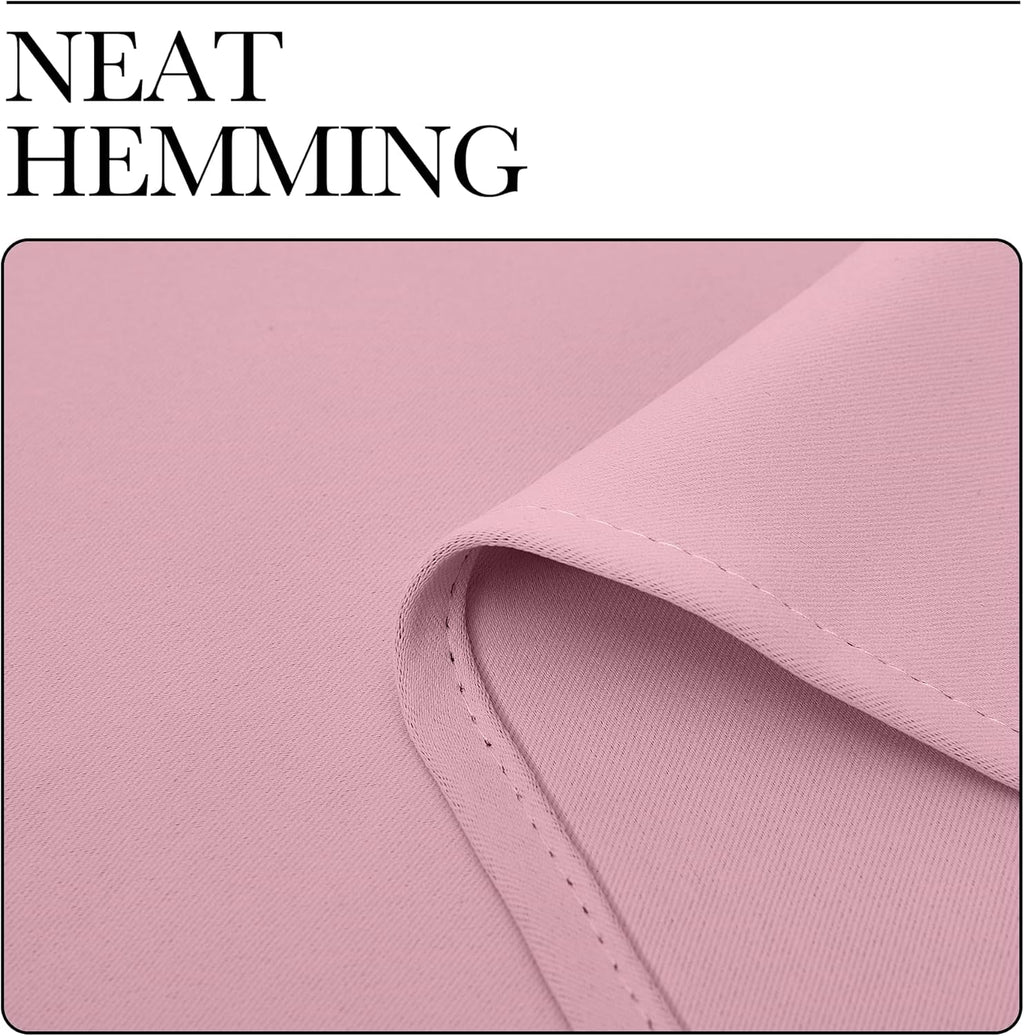 NICETOWN Crystal Pink Blackout Curtains - Thermal Insulated Grommet Drapes for Living Room | 55 x 86 Inches (1 Pair)