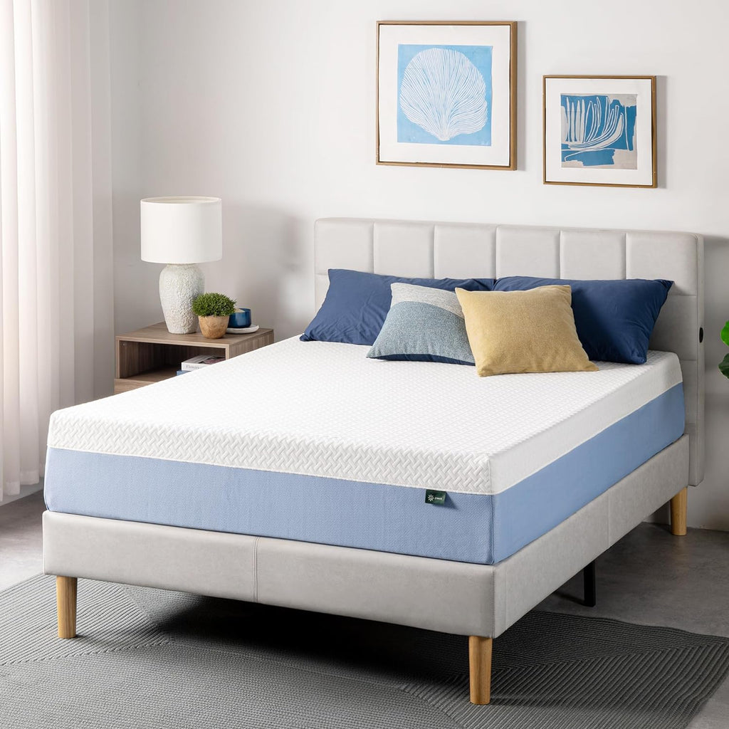 Zinus 12 Inch Queen Memory Foam Mattress - Cooling Comfort, Fiberglass-Free, Medium Feel, Safe Materials