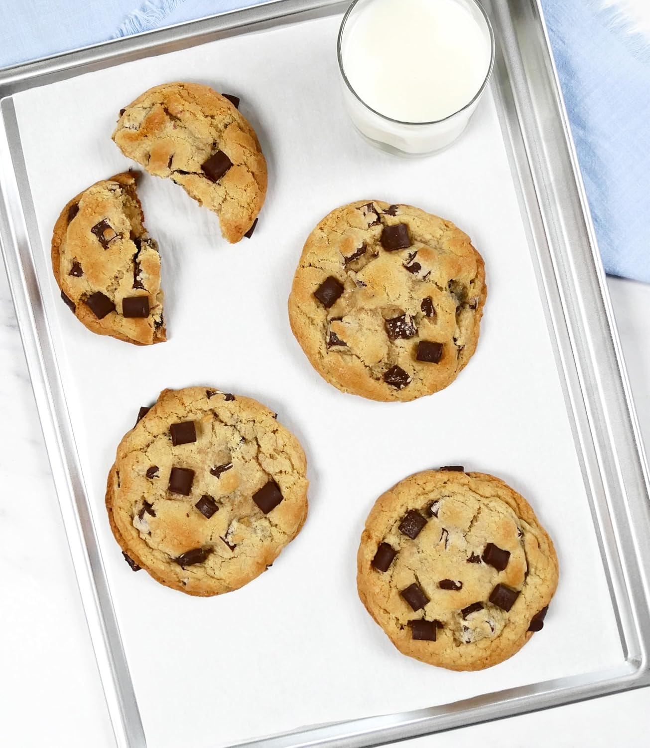 USA Pan Bakeware Cookie Sheet - Traditional Aluminized Steel Baking Pan, Large & Uncoated