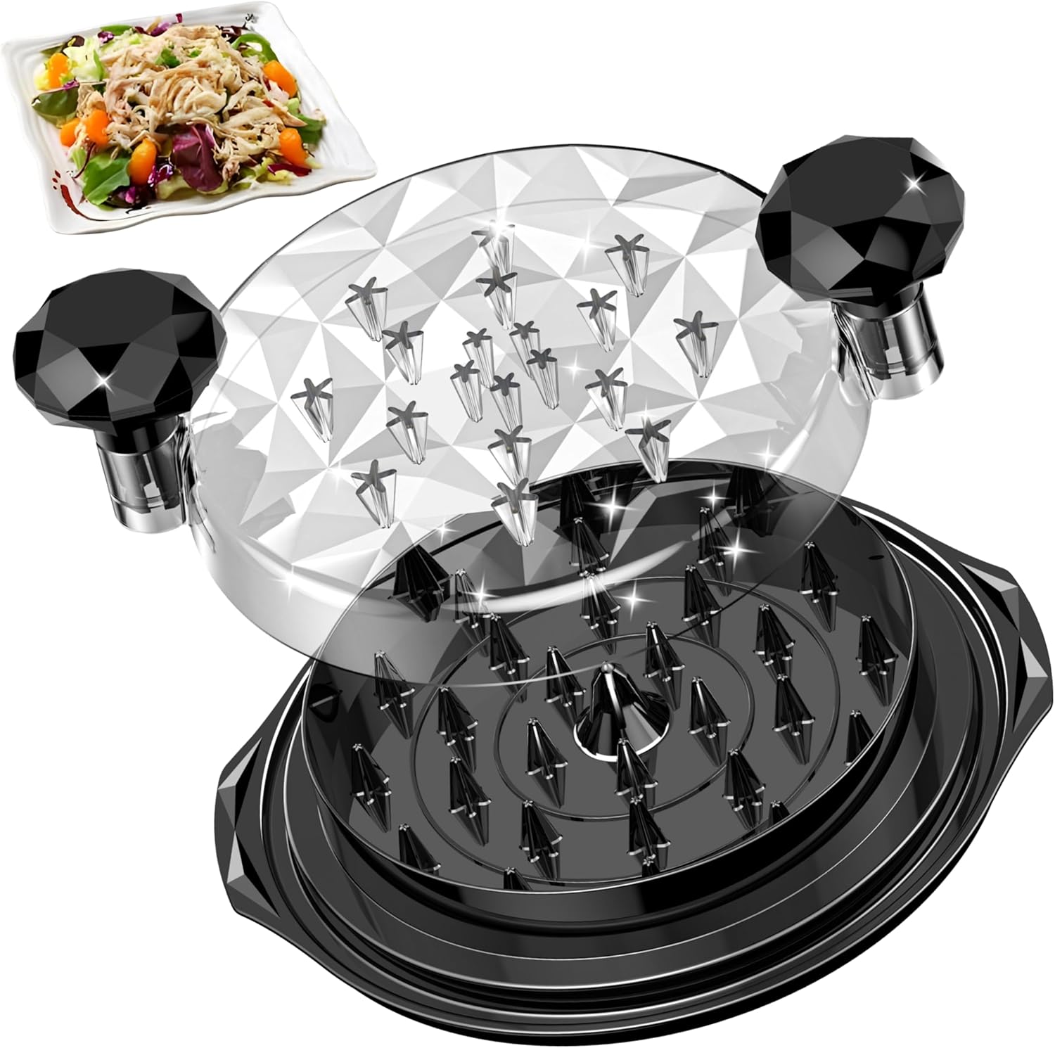 Skiennix Chicken Shredder - Eco-Friendly Large Meat Shredder Tool with Ergonomic Handle | BPA-Free, Black