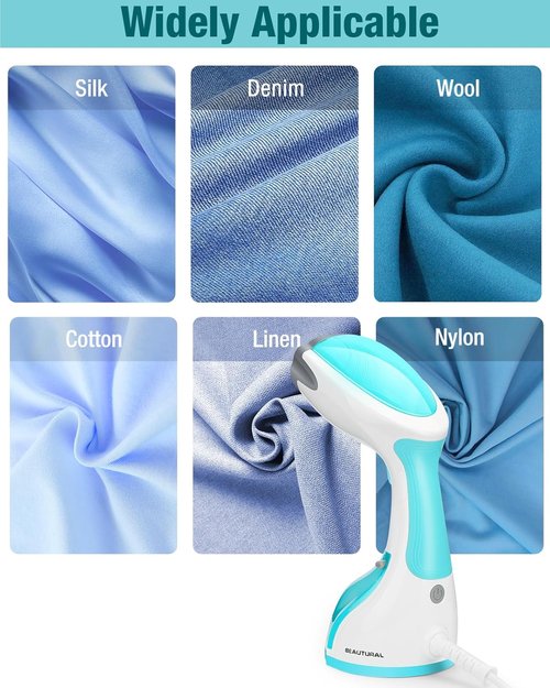 Beautural Steamer for Clothes - Portable Handheld Wrinkle Remover with Fast 30-Second Heat-Up | Large Detachable Water Tank