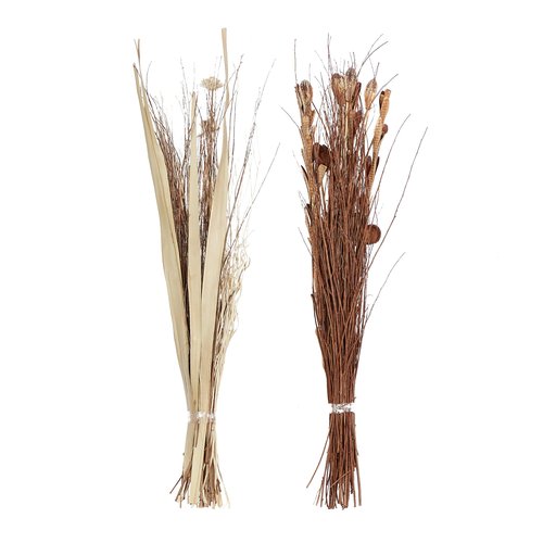 Deco 79 Dried Plant Foliage Home Decor Natural Foliage Natural Dried Foliage, set of 2 Foliage for Decoration 15" x 15" x 46", Brown