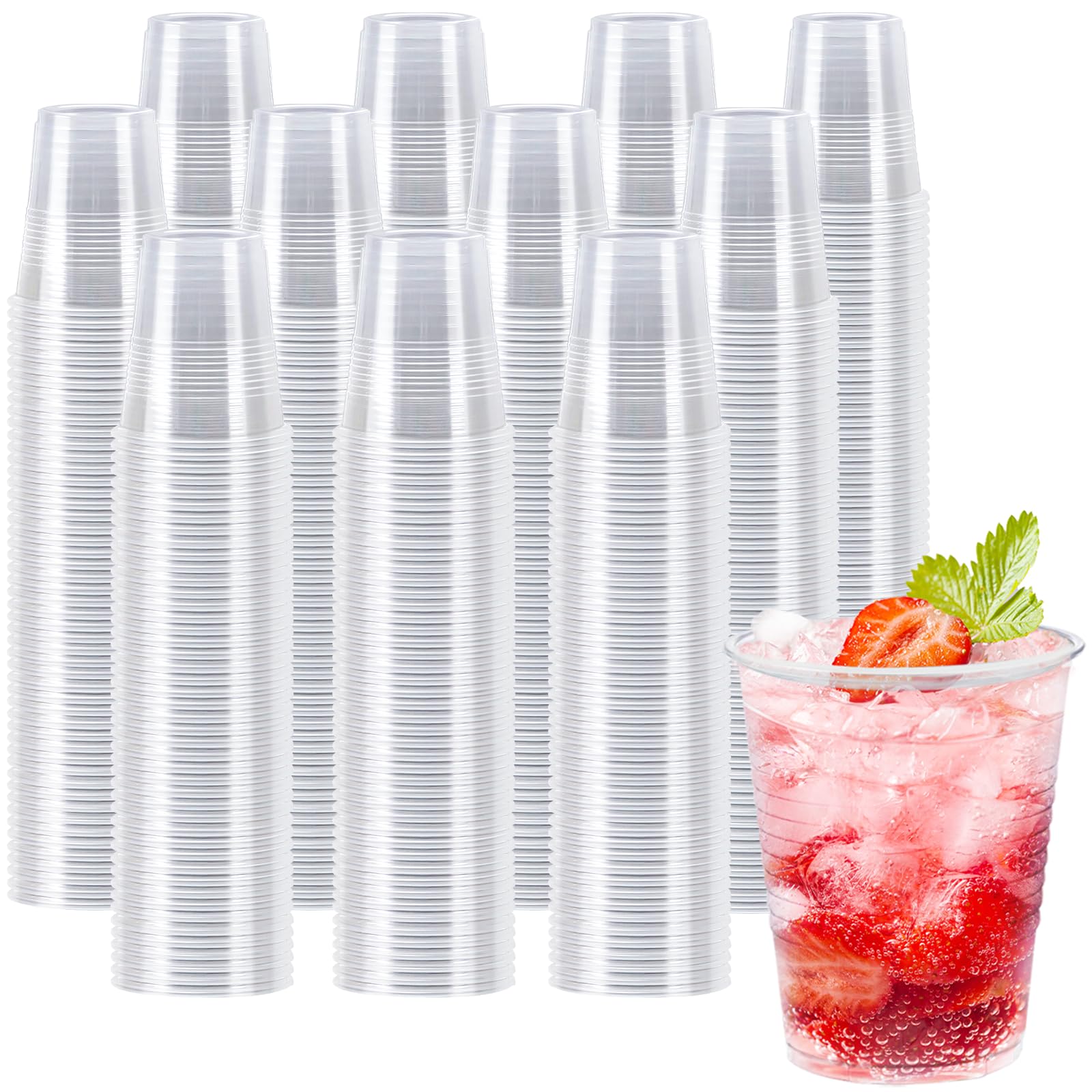 Lamosi 1500 Pack 5 oz Clear Plastic Cups, Small Disposable Bathroom Cups Bulk, 5 Ounce Plastic Cup for Mouthwash, Sample, Transparent Tumblers for Party, Hospital, School and Home