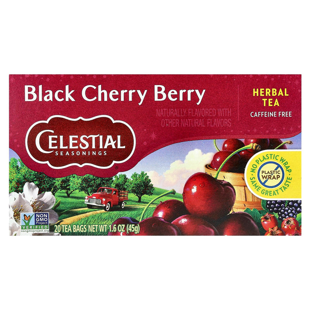 CELESTIAL SEASONINGS HERB TEA,BLK CHERRY BERRY, 20 BAG (pack of 3)