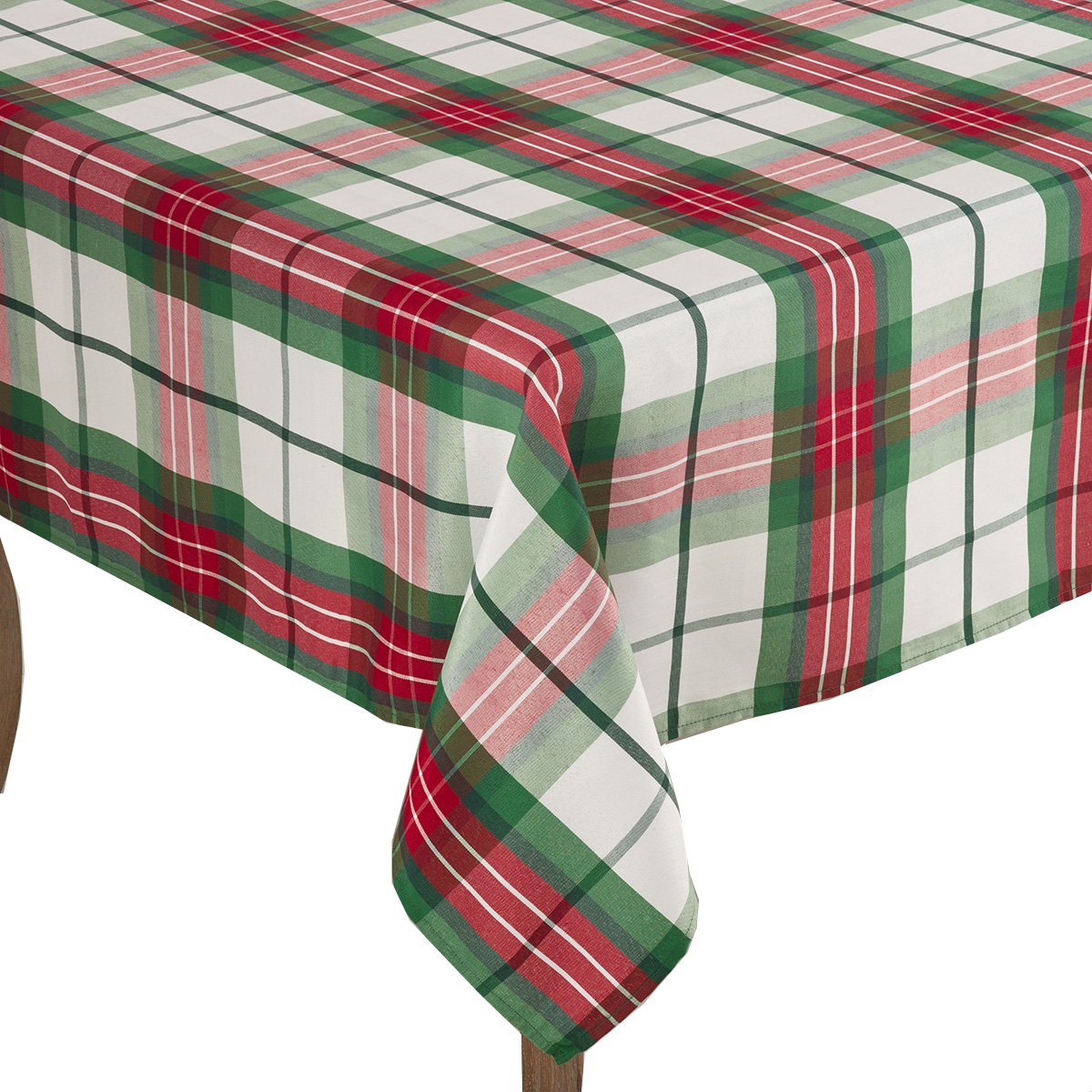 Occasion Gallery Multi Christmas Holiday Plaid Design Holiday Tablecloth, 70" x 160" Rectangle