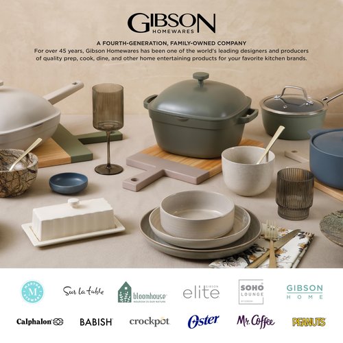 Gibson Home Zen Buffetware 39 Piece Dinnerware Set , White