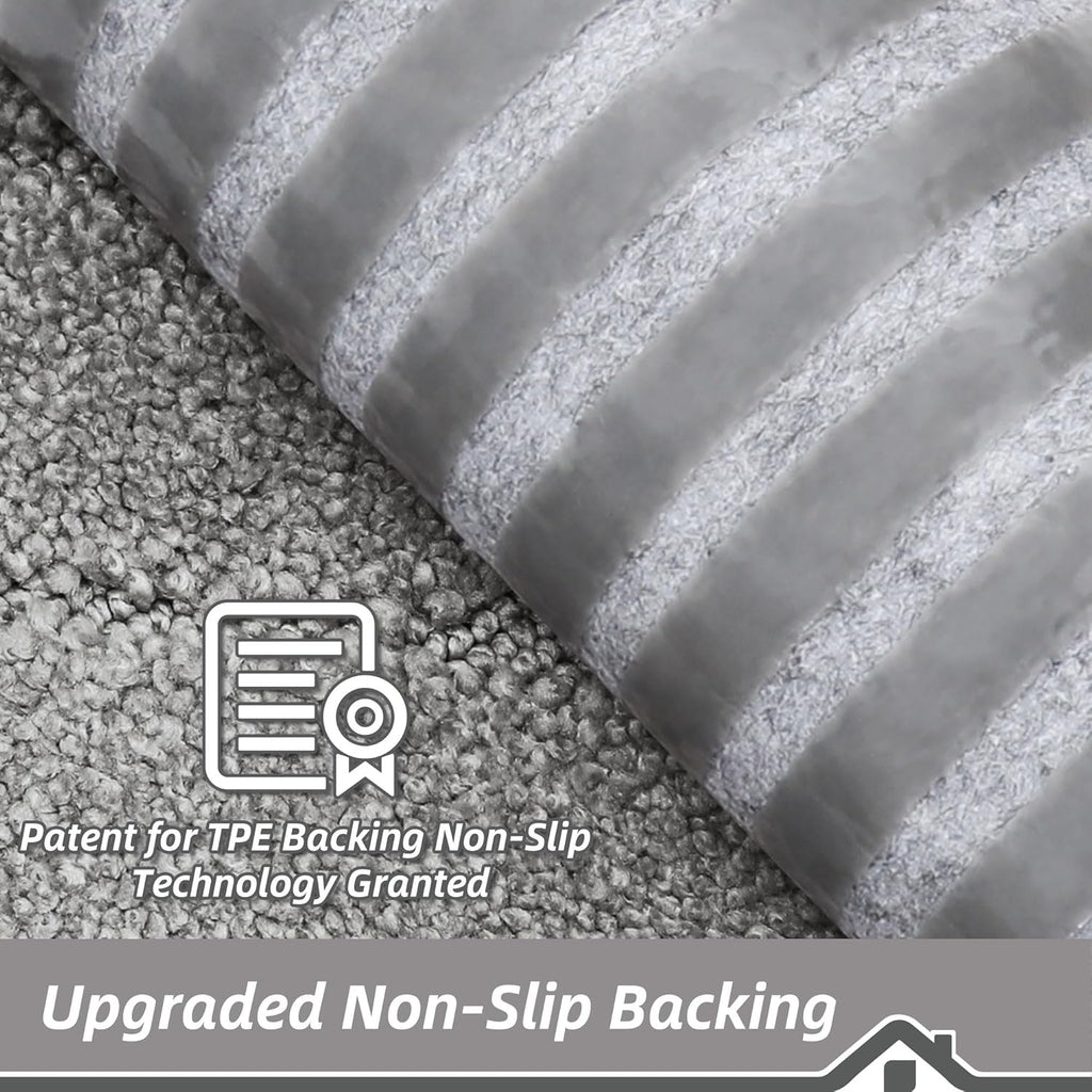 BEQHAUSE Non-Slip Carpet Stair Treads - Soft Indoor Stair Runners, 9" x 28", Grey, 15pcs
