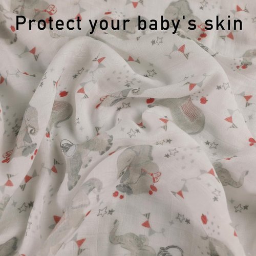 Graceful Muslin Baby Burp Cloths - Large 27 x 27 Inches | 6 Pack Soft Burping Rags for Newborns