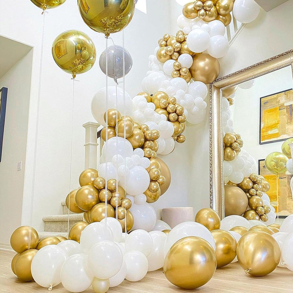 PartyWoo Gold Balloons - 20pcs 18-Inch Latex Helium Balloons for Celebrations & Events | Gold-G101