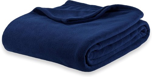 Berkshire Blanket Microfleece Bed Blanket - Lightweight Plush Comfort in Navy | 90x90 Inches