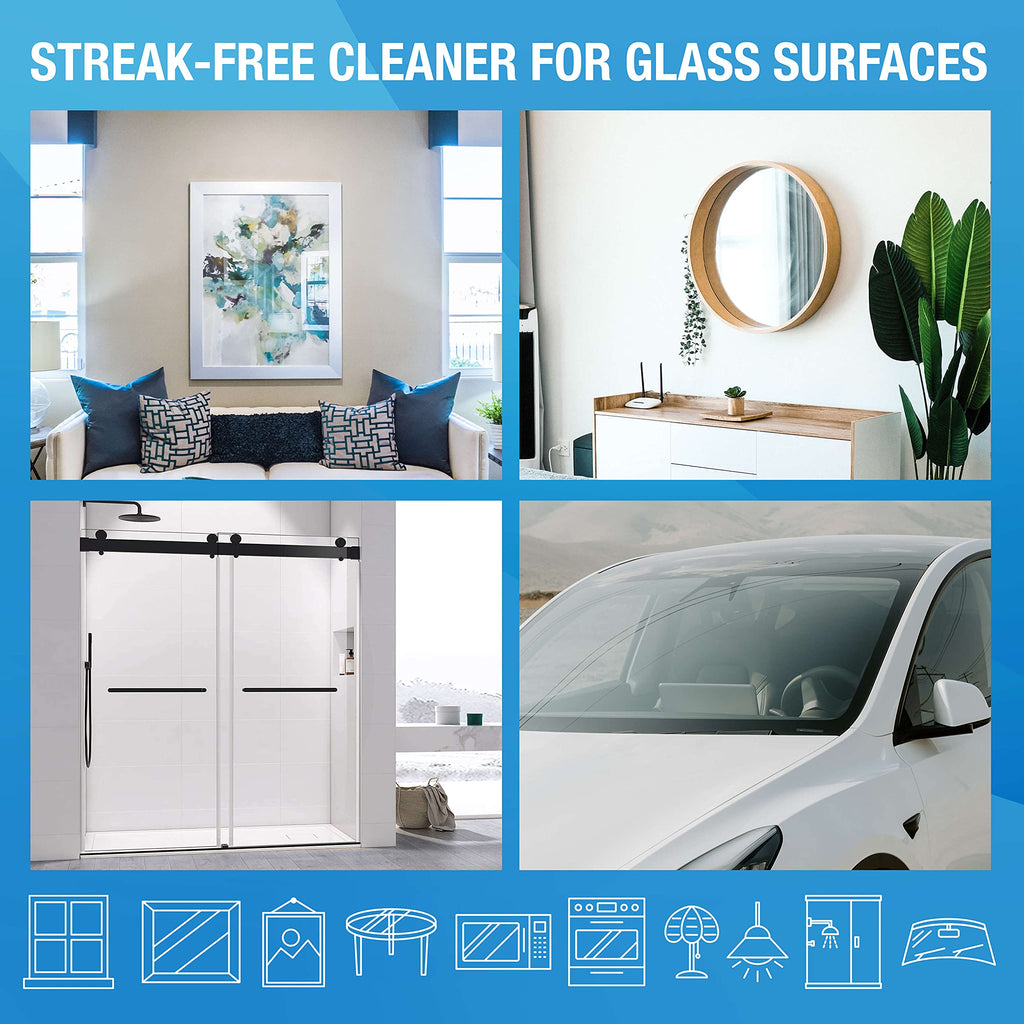 MiracleWipes for Glass, Disposable and Streak Free Cleaning Wipes for Mirrors, Windows, Kitchen, Home, and Auto- (60 Count (Pack of 1))