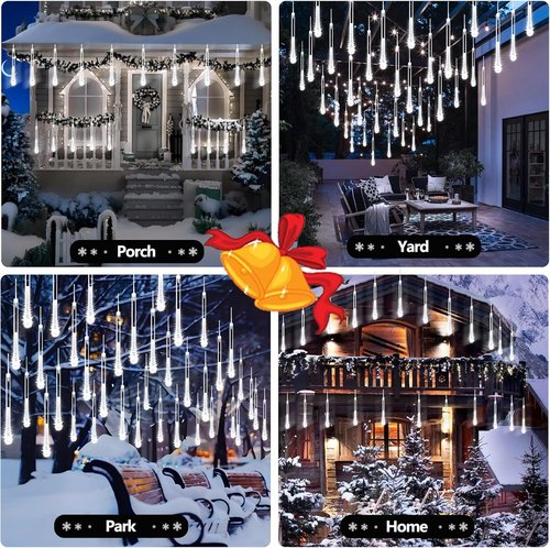EXF Fairy Lights - 4-Pack Battery Operated with Timer | Perfect for Outdoor Christmas Decor