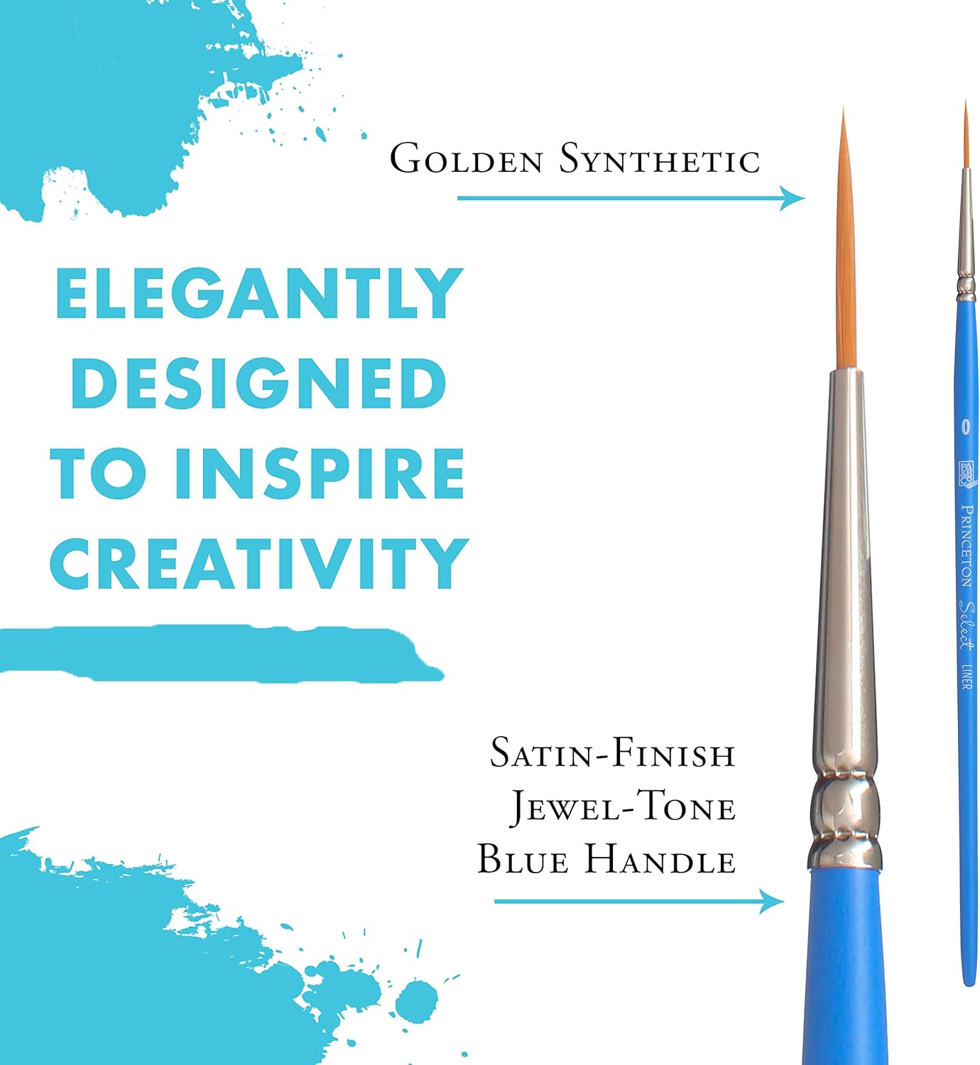 Princeton Select Artiste 3750 Paint Brush - Versatile Liner for Acrylic, Watercolor & Oil - Size 0