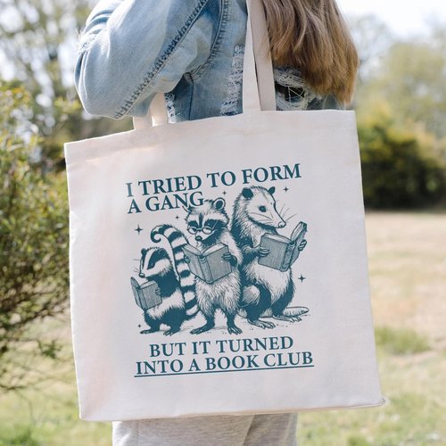 Mahrokh Cute Canvas Tote Bag with Pockets for Adults, Book Lovers Gifts - Mothers Day, Birthday Gifts for Book Lovers Women - Reading Accessories, Librarian, Bookish, Readers, Library Present