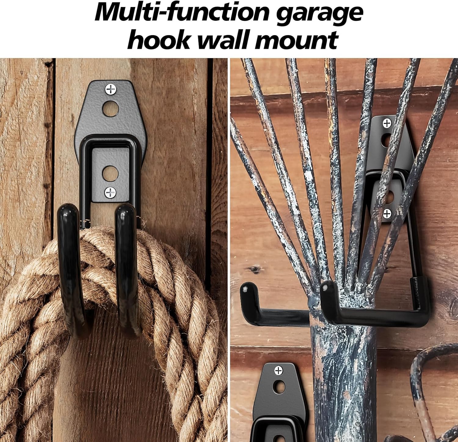 Skiennix Heavy Duty Garage Hooks - Solid Steel Wall Mount Hangers with Anti-Slip Coating | 30 Pack for Organizing Tools and Equipment