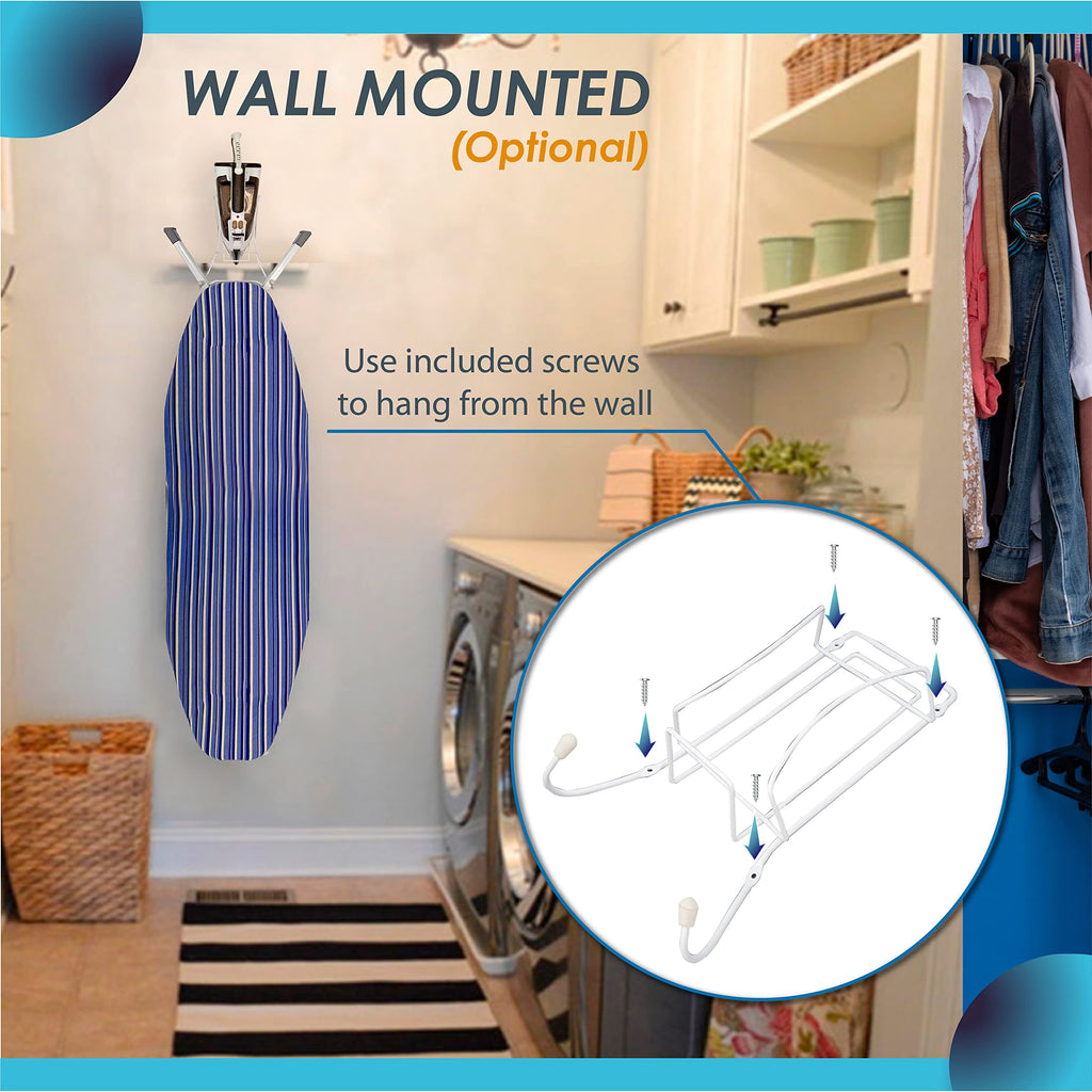 Over The Door Iron Board Caddy - Iron and Ironing Board Storage Organizer, for Y Leg Ironing Board