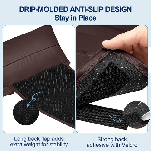 AHUAWA Leather Recliner Pillow, Adjustable Neck & Head Support Pillow, Pu Leather Non-Slip Headrest for Recliner Chair, Couch, Office Chair, Sofa