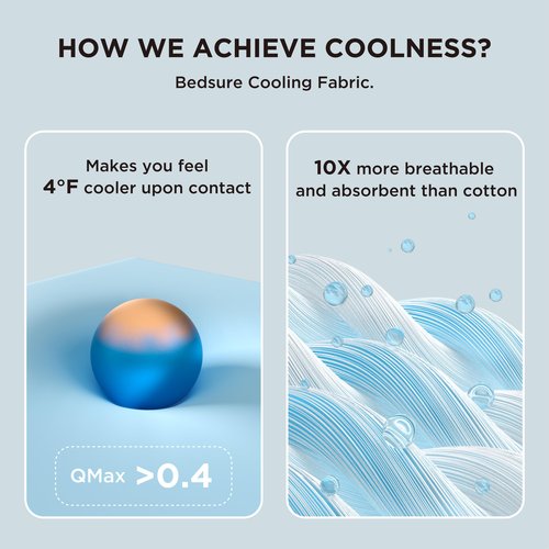 Bedsure Cooling Pillow Cases for Hot Sleepers, Cool Pillowcases for Night Sweats, Zipper Pillow Cases Queen Set of 2, Silky Soft & Breathable Cold Pillow Covers for Hair & Skin, Beige, 20x30 Inches