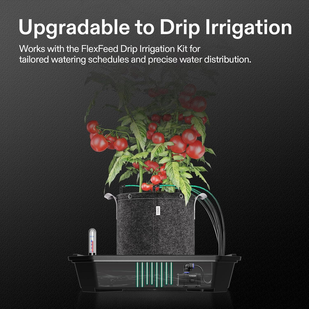VIVOSUN Self-Watering Pots - 4-Pack Auto Irrigation Fabric Pots with Water Meter | Indoor/Outdoor Use