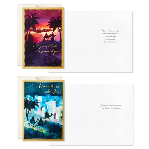 Hallmark Religious Boxed Christmas Cards Assortment, Nativity (40 Cards and Envelopes)