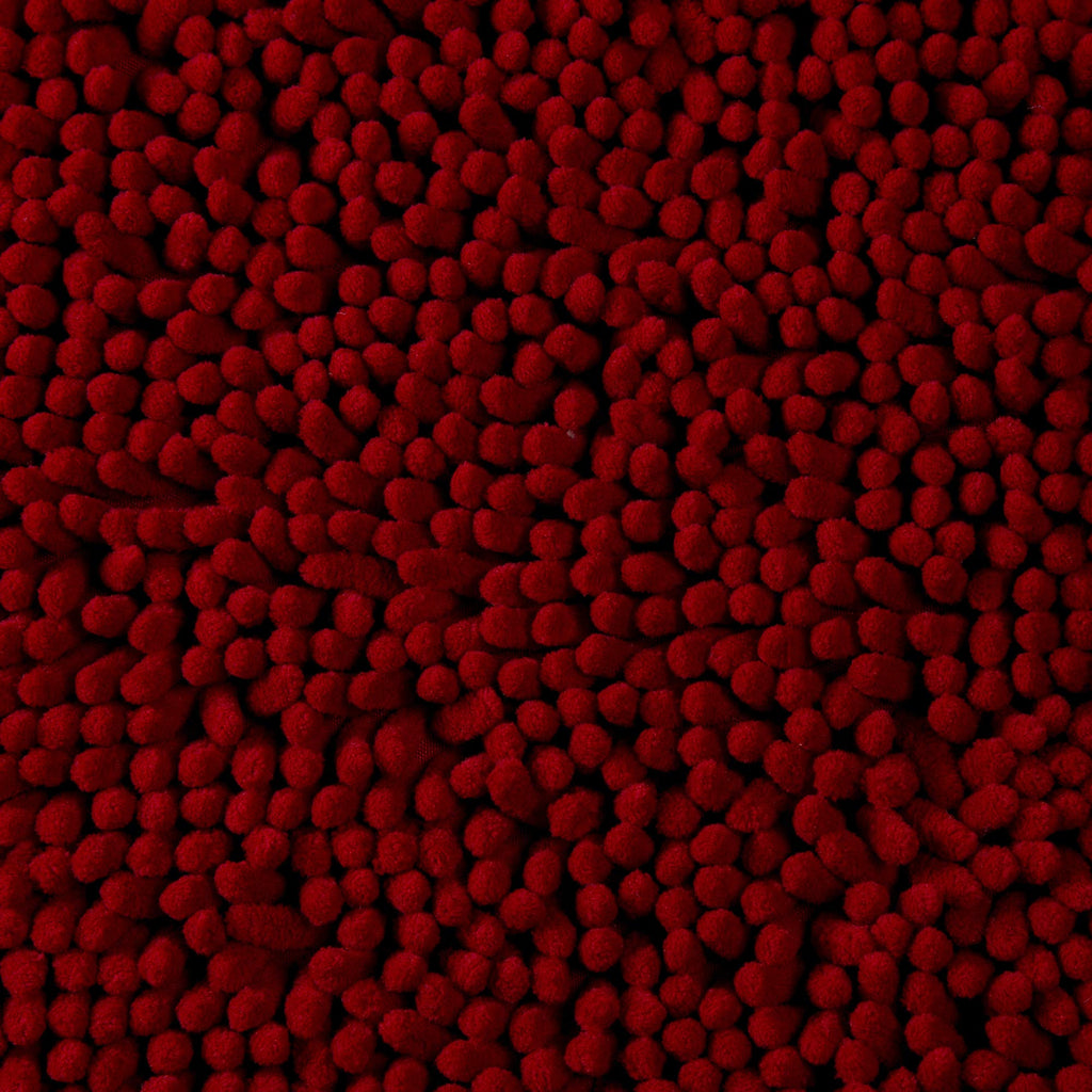 Lavish Home 2 Piece Memory Foam Shag Bath Mat Set - Burgundy