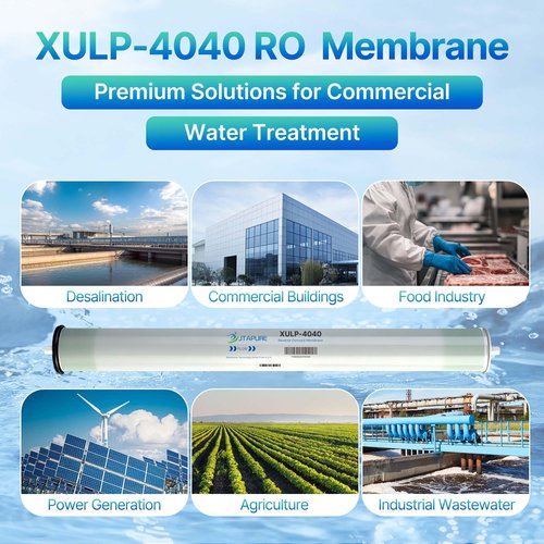 JTAPURE XULP 4040 RO Membrane, Extra Low Pressure 4 x 40 inch Reverse Osmosis Filter, 2600 GPD High Flow at 100 PSI, 99% Stable Rejection, Ideal for Groundwater, Well water & Tap Water Systems