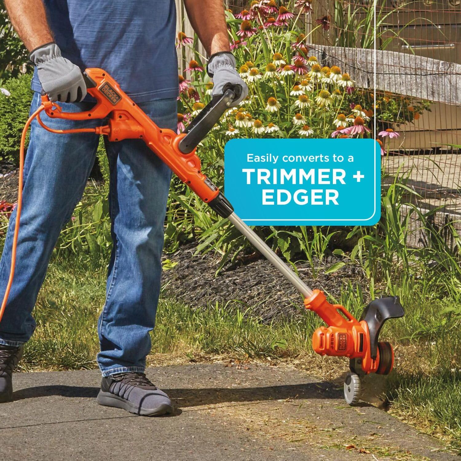 BLACK+DECKER 3-in-1 Electric Lawn Mower Combo - Corded 12-Inch, 6.5 Amp Weed Eater & Edger
