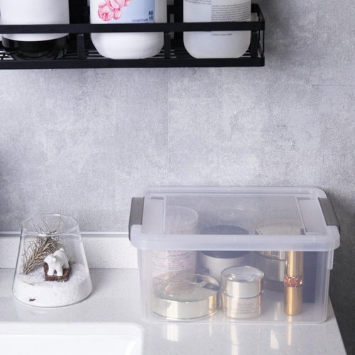 Citylife Small Storage Bins - 3.2 QT Clear Plastic Containers with Lids | Stackable Organizing Solution (6 Pack)