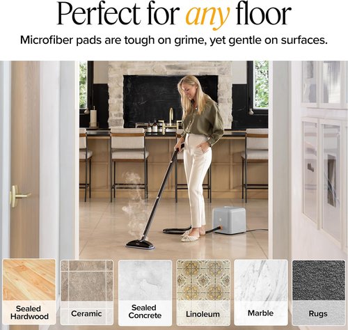 Dupray Washable Microfiber Floor Pads - Steam Cleaner Accessories | Pack of 5 for Deep Cleaning
