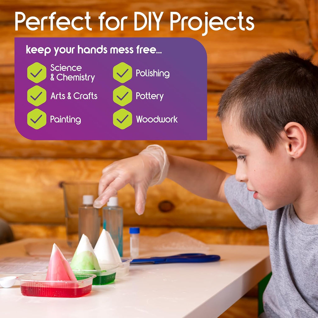Regine Switzerland Clear Vinyl Disposable Gloves - Latex-Free for Cleaning & Food Prep